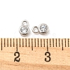 Real Platinum Plated Rhodium Plated 925 Sterling Silver Charms STER-K176-03F-P-4