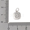 Rack Plating Brass Micro Pave CLear Cubic Zirconia Charms KK-E110-14P-G-3