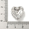 Rack Plating Brass Micro Pave Clear Cubic Zirconia Slide Charms ZIRC-I065-01B-P-3