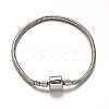 304 Stainless Steel European Style Round Snake Chains Bracelet Making MAK-L003-07-1