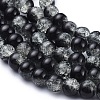 Crackle Glass Beads Strands X-CCG-Q002-8mm-11-3