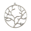 Alloy Metal Tree of Life Pendants X-PALLOY-20320-AS-RS-1