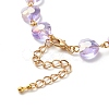Sparkling Heart Glass Beaded Bracelet for Girl Women BJEW-JB07177-7