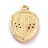 Golden Plated Brass Micro Pave Clear Cubic Zirconia Pendants ZIRC-L097-031-G-4
