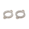 Alloy Connector Charms with Crystal Rhinestone FIND-H039-81P-2