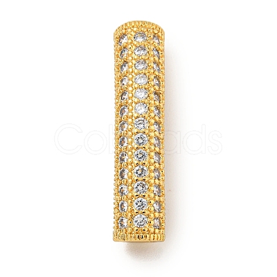 Brass Micro Pave Clear Cubic Zirconia Beads KK-G493-12G-01-1