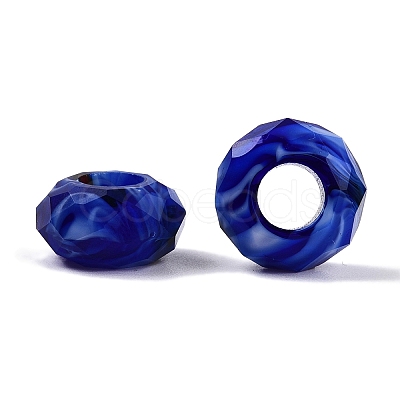 Two Tone Glass European Beads GDA009-8-1