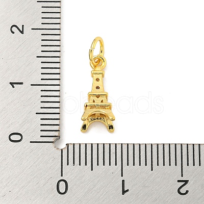 Rack Plating Brass Micro Pave Clear Cubic Zirconia Pendants KK-B093-15G-1