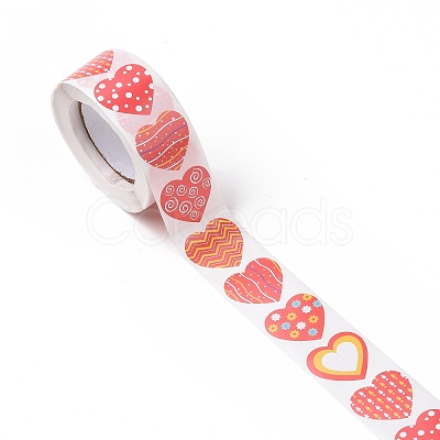 Valentine's Day Heart Paper Stickers X-DIY-I107-02C-1