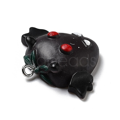 Halloween Opaque Resin Pendants RESI-B011-04-1