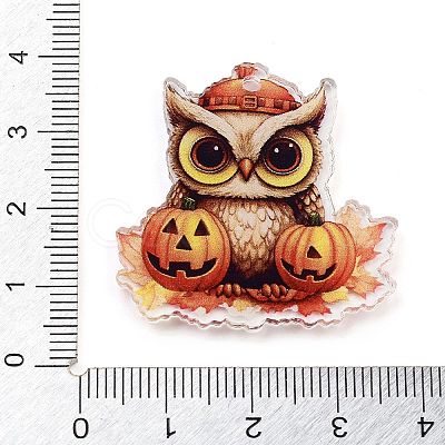 Halloween Printed Acrylic Pendants MACR-M048-05B-1