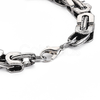 Alloy Byzantine Chains Bracelet for Men Women BJEW-N015-007-1