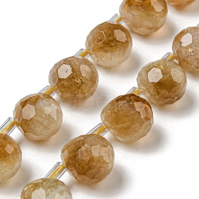 Natural Yellow Quartz Beads Strands G-H297-B10-02-1