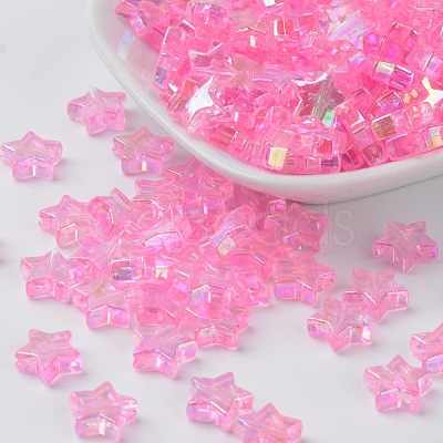 Eco-Friendly Transparent Acrylic Beads X-PL556-6-1