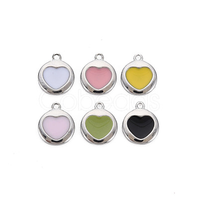 Brass Enamel Charms KK-S356-668P-NF-1