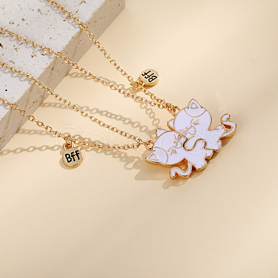 Alloy with Enamel Pendant Necklaces PW-WG800FB-01-1