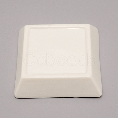 Porcelain Square Jewelry Holder DJEW-WH0050-10B-1