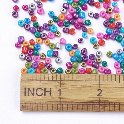 6/0 Baking Paint Glass Seed Beads X-SEED-S003-KM-1