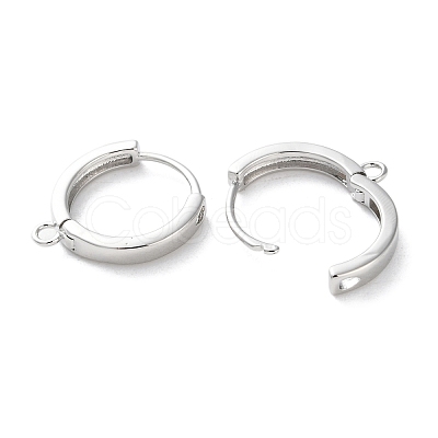 Brass Hoop Earrings Findings EJEW-M025-02G-1