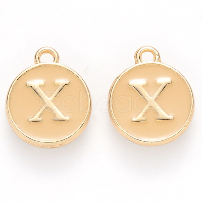 Golden Plated Alloy Enamel Charms X-ENAM-S118-06X-1