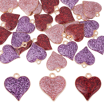 SUNNYCLUE 30Pcs 3 Colors Alloy Enamel Pendants FIND-SC0005-92-1