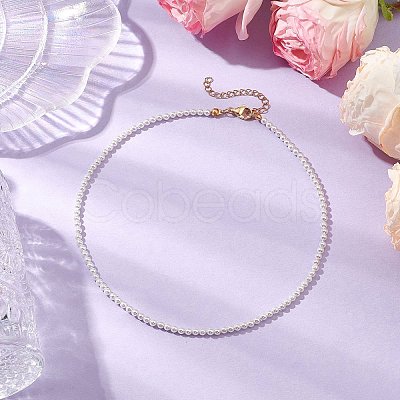 Shell Pearl Bead Kid Necklaces NJEW-JN05048-1