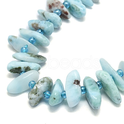 Natural Larimar Beads Strands G-G106-J04-01-1