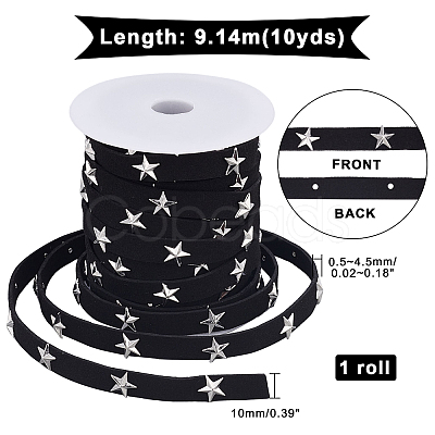 PandaHall Elite 10 Yards Flat Faux Suede Ribbon DIY-PH0009-15-1