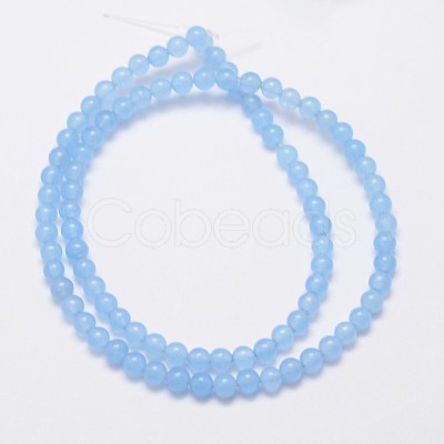 Natural & Dyed Malaysia Jade Bead Strands G-A146-4mm-A20-1