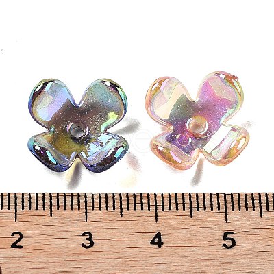 UV Plating Transparent Acrylic Bead Caps MACR-K356-15F-1