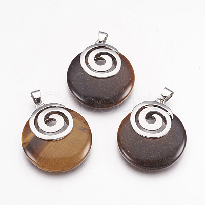 Natural & Synthetic Gemstone Pendants KK-F751-D-1