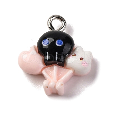 Halloween Theme Opaque Resin Pendants RESI-D075-02C-1