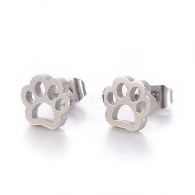 Tarnish Resistant 304 Stainless Steel Stud Earrings EJEW-F227-14P-1