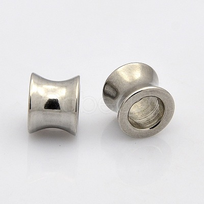 Tarnish Resistant Column 304 Stainless Steel Large Hole Beads STAS-N020-12-10mm-1