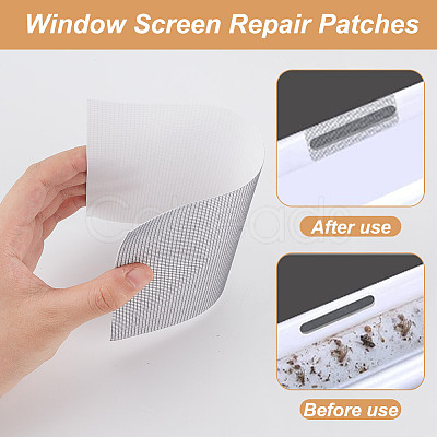 12Pcs Rectangle Glass Fiber Net Patches FIND-WH0428-09A-1