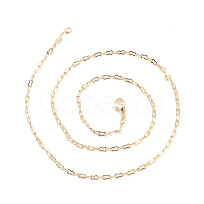 Brass Calabash Link Chains Necklace for Women NJEW-P265-10G-1