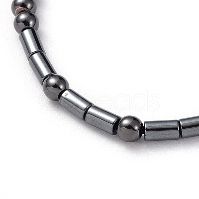 Adjustable Non-magnetic Synthetic Hematite Necklaces NJEW-JN02704-06-1