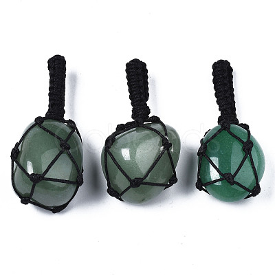 Natural Green Aventurine Pendants G-N0326-93H-1