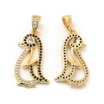 Brass Micro Pave Cubic Zirconia Pendants KK-H441-16G-1