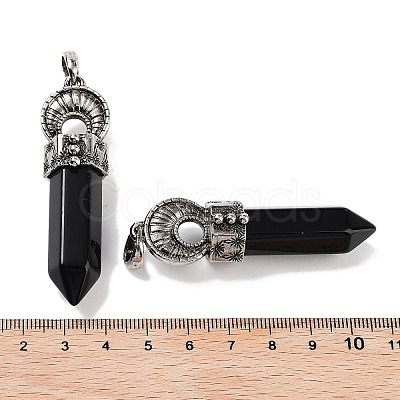 Natural Obsidian Pointed Big Pendants G-Q163-02AS-01-1