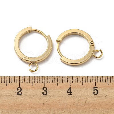 201 Stainless Steel Huggie Hoop Earrings Findings STAS-A167-01G-G-1