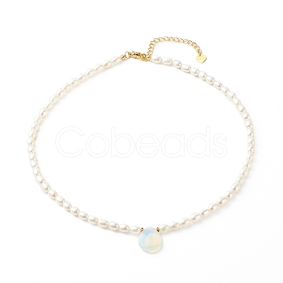 Pearl Beaded Necklace NJEW-JN03548-03-1