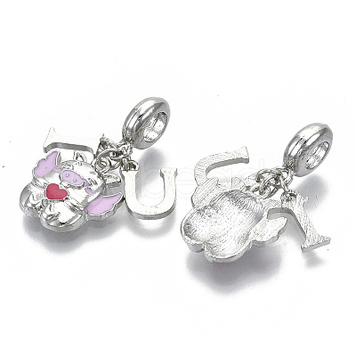 Alloy European Dangle Charms MPDL-N039-021-1