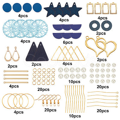 SUNNYCLUE 142Pcs DIY Blud Wood Earring Making Kits DIY-SC0013-90-1