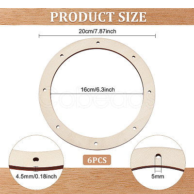 Unfinished Wood Circles DIY-WH0043-05A-1