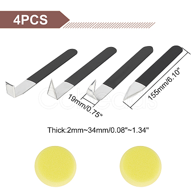 Unicraftale Stainless Steel Bent & Straight Head Clay Sculpture Tools TOOL-UN0001-25-1