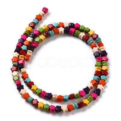 Dyed Synthetic Turquoise Beads Strands G-G024-A01-01-1