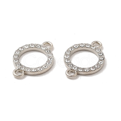 Alloy Connector Charms with Crystal Rhinestone FIND-H039-81P-1