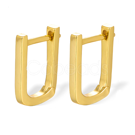 U-shaped 925 Sterling Silver Hoop Earrings for Women LN0503-1