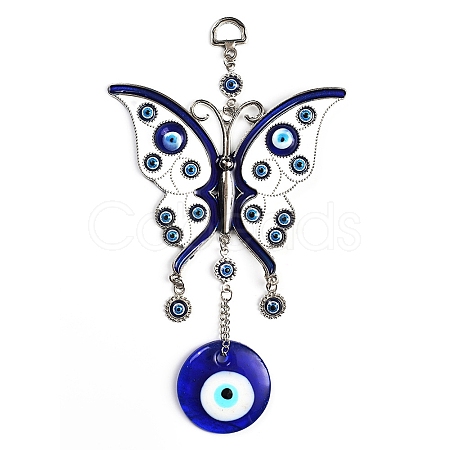 Glass Evil Eye Pendant Decorations PW23022302165-1